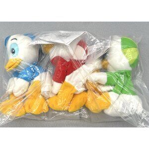 Huey Dewey Louie The Disney Store Mini Bean Bag Stuffed Toy Plush Set of 3